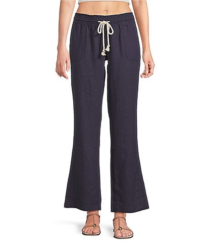 Roxy Oceanside Linen Blend Wide Leg Pants