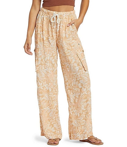 Roxy Precious Cargo High Rise Tropical Printed Pants