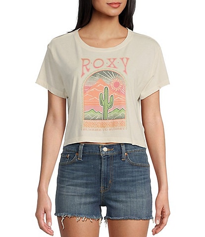 Roxy Saguaro Cropped Graphic T-Shirt