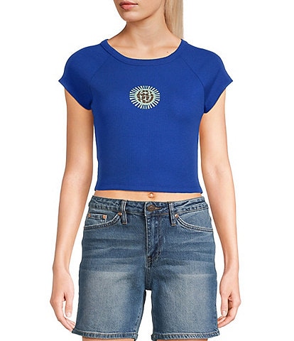Roxy Slow Dive Raglan Sleeve Cropped T-Shirt