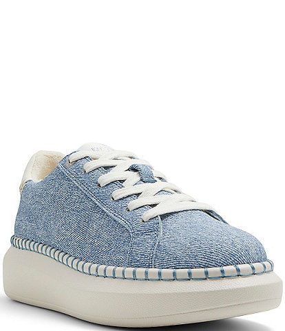 Roxy Stellar Denim Whipstitch Trim Platform Sneakers