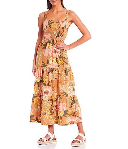 Roxy Sunnier Shores Floral-Printed Maxi Dress
