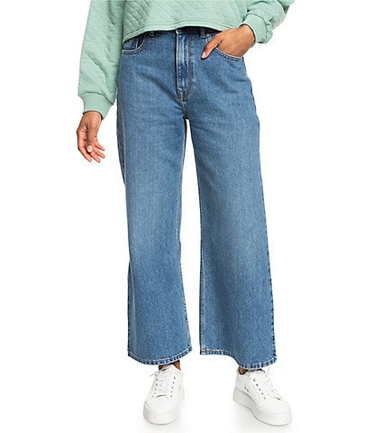 Roxy Surf On Cloud High Mid Rise Wide Leg Jeans