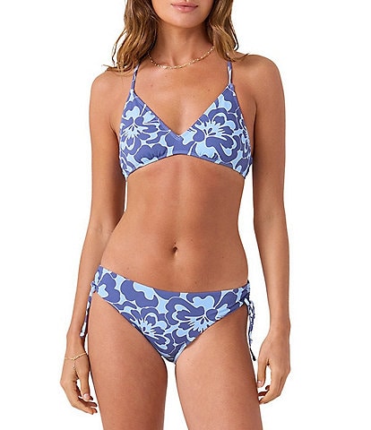 Roxy Tropic Drift Triangle Swim Top & Side Lace Hipster Swim Bottom