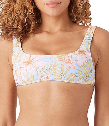 Roxy Tropical Drift Square Neck Bralette Swim Top