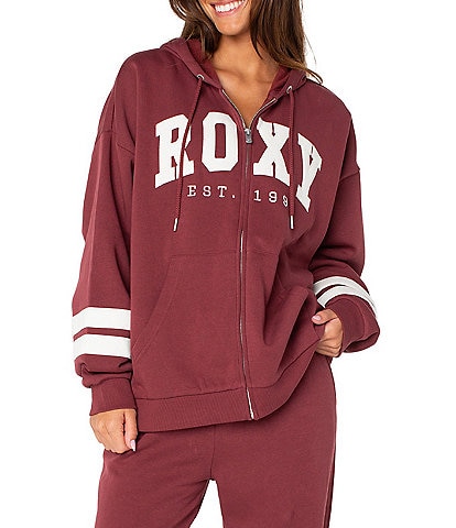 Roxy Varsity Inspired Sunset Zip Up Coordinating Jacket