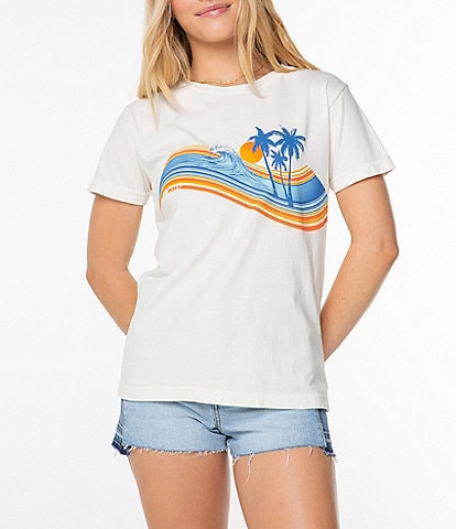 Roxy Wave Tripe Short Sleeve Boyfriend T-Shirt