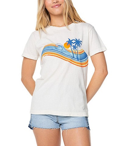 Roxy Wave Tripe Short Sleeve Boyfriend T-Shirt