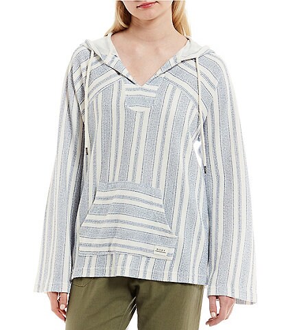Roxy Wild And Free Mixed-Stripe Hoodie