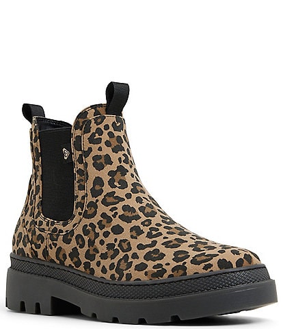 Roxy Wonderland Leopard Print Chelsea Ankle Booties