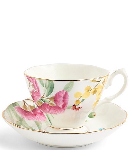 Royal Albert Miranda Kerr Australiana Teacup Saucer Plate 3-Piece Set