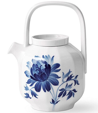 Royal Copenhagen Blomst Tree Peony Floral Print Porcelain Teapot with Lid