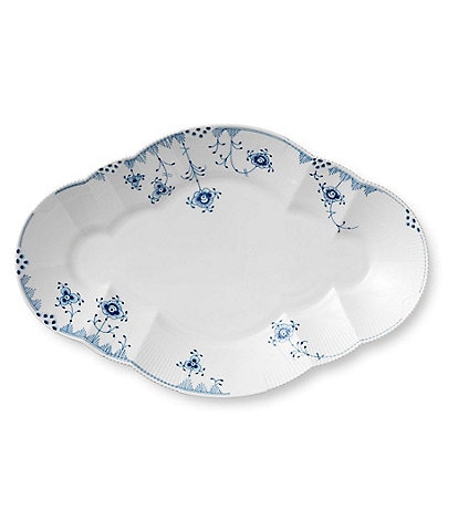 Royal Copenhagen Blue Elements 15#double; Oval Platter