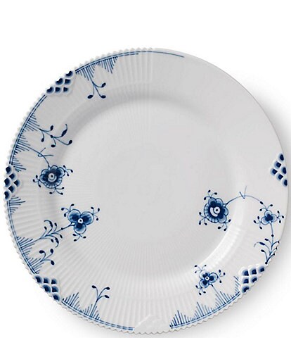 Royal Copenhagen Blue Elements Floral Pattern Geometric Motif Porcelain Bread & Butter Plate