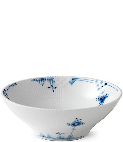 Royal Copenhagen Blue Elements Floral Pattern Geometric Motif Porcelain Cereal Bowl