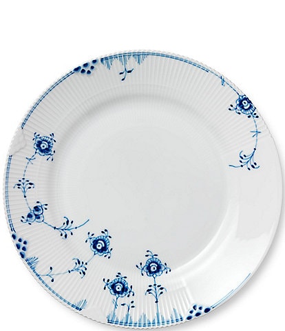 Royal Copenhagen Blue Elements Floral Pattern Geometric Motif Porcelain Dinner Plate