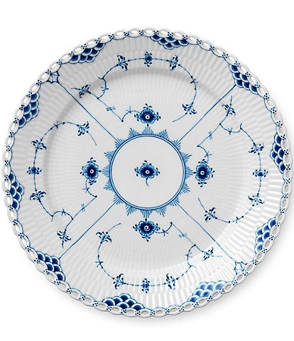 Royal Copenhagen Blue Fluted Full Lace Dinner Plate