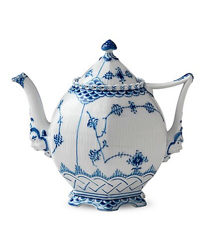 Royal Copenhagen Blue Fluted Full Lace Teapot