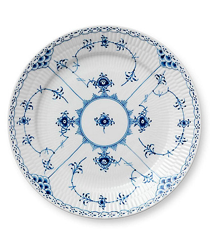Royal Copenhagen Blue Fluted Half Lace Luncheon Plate