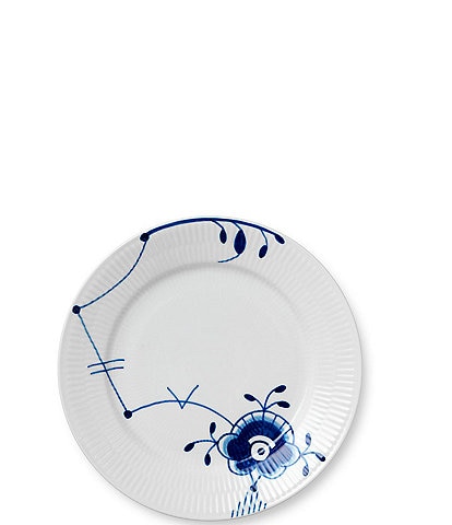 Royal Copenhagen Blue Fluted Floral Pattern Porcelain Mega Salad Plate #6