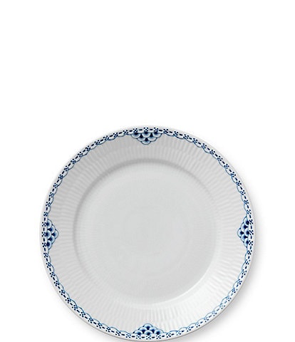 Royal Copenhagen Princess Delicate Blue Lace Border Pattern Salad Plate