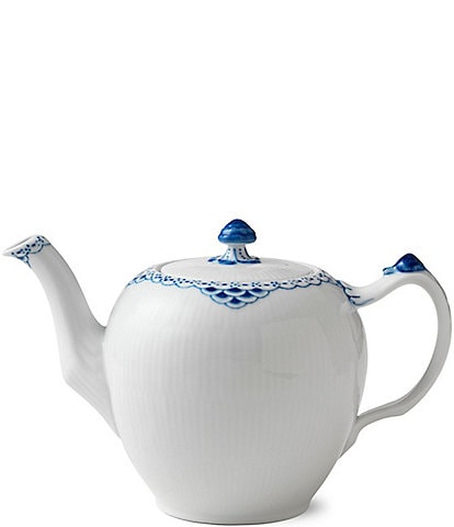 Royal Copenhagen Princess Delicate Blue Lace Border Pattern Teapot
