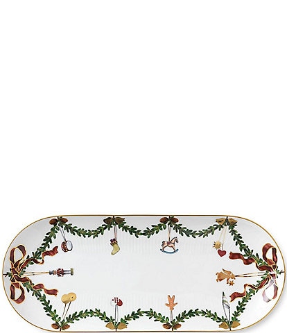 Royal Copenhagen Star Fluted Christmas Oblong Dish