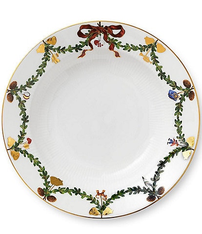 Royal Copenhagen Star Fluted Christmas Rim Soup Bowl