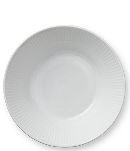 Royal Copenhagen White Fluted Deep Plate-6.7#double;