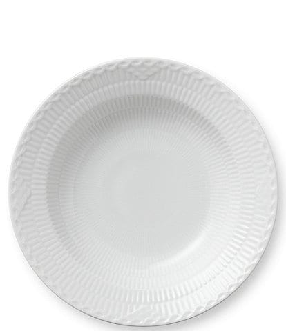 Royal Copenhagen White Fluted Half Lace Deep Plate