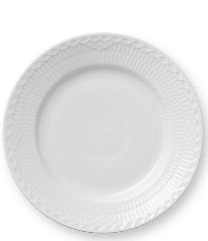Royal Copenhagen White Fluted Half Lace Plate-6#double;