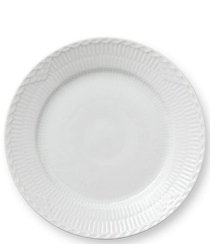 Royal Copenhagen White Fluted Half Lace Plate-7.48#double;