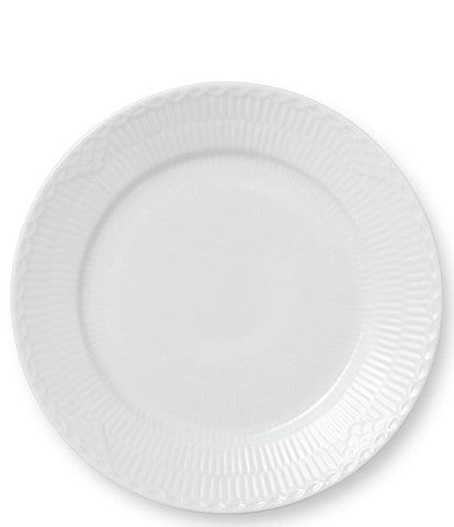 Royal Copenhagen White Fluted Half Lace Plate-8.66#double;