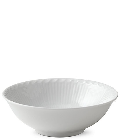  White Fluted Half Lace Serve Bowl