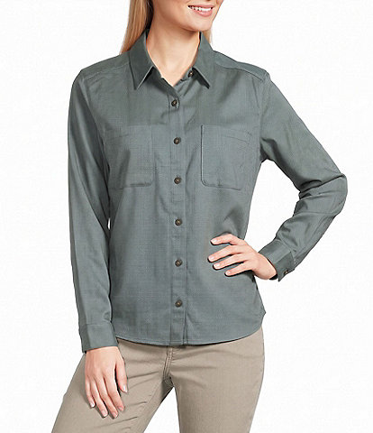 Royal Robbins Lieback Organic Cotton Point Collar Button Front Shirt