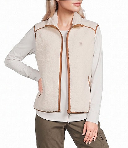 Royal Robbins Palisades Soft Sherpa Roll Edge Mock Neck Zip Front Vest