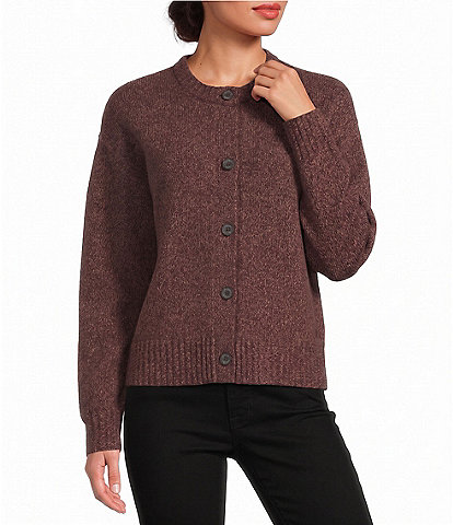 Royal Robbins Rockcraft Merino Wool Double Layered Crew Neck Button Front Cardigan