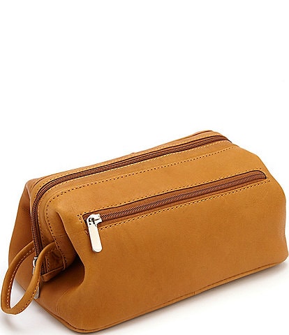 ROYCE New York Leather Colombian Toiletry Bag