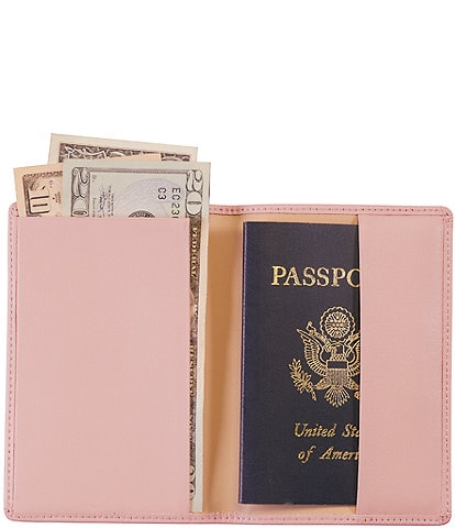 ROYCE New York Leather Foil-Stamped RFID Blocking Passport Jacket