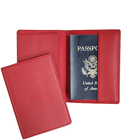 ROYCE New York Leather RFID-Blocking Passport Case