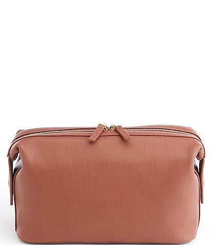 ROYCE New York Pebbled Leather Toiletry Bag