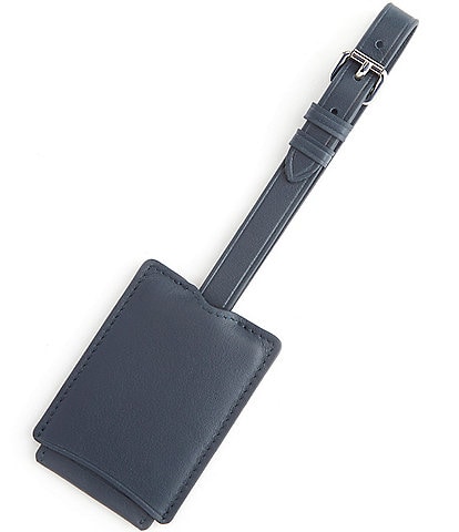 ROYCE New York Retractable Leather Luggage Tag