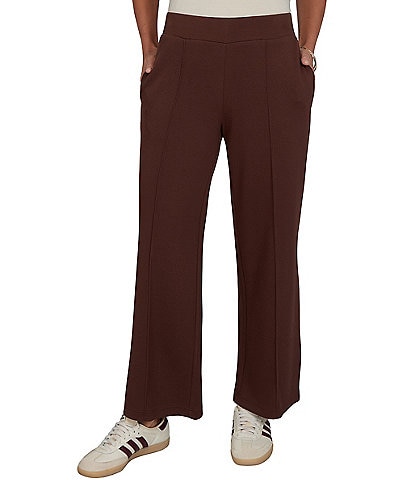 Ruby Rd. Coordinating Scuba Pique Wide Leg Pull-On Pants