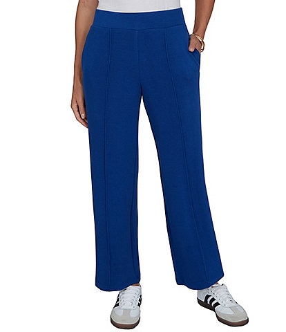 Ruby Rd. Coordinating Scuba Pique Wide Leg Pull-On Pants