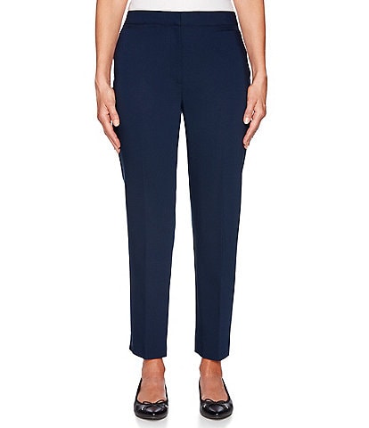 Ruby Rd. Flat Front Double Face Stretch Ankle Pants