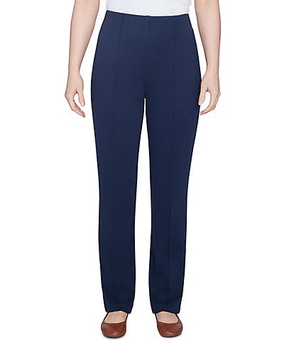 Ruby Rd. High Rise Front Seam Straight Leg Pull-On Pants