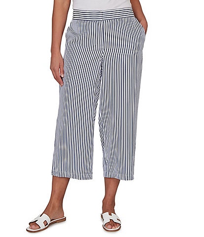 Ruby Rd. Petite Size Seersucker Stripe Capri Pant