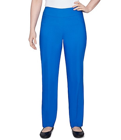 Ruby Rd. Petite Size Silky Tech Straight Leg Pull-On Pants