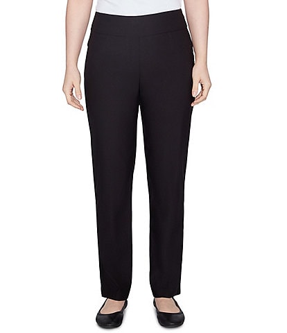 Ruby Rd. Petite Size Silky Tech Straight Leg Pull-On Pants