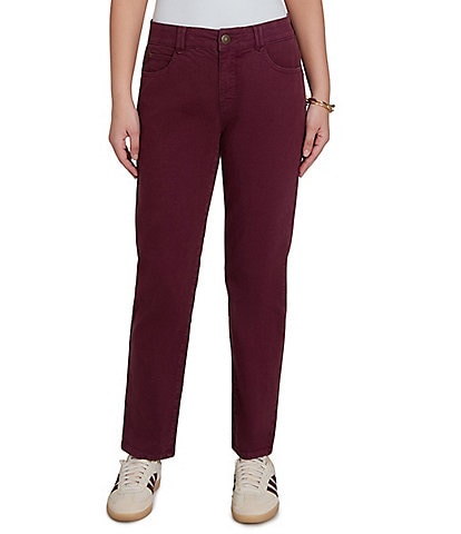 Ruby Rd. Petite Size Soft Stretch Straight Leg Denim Ankle Pants